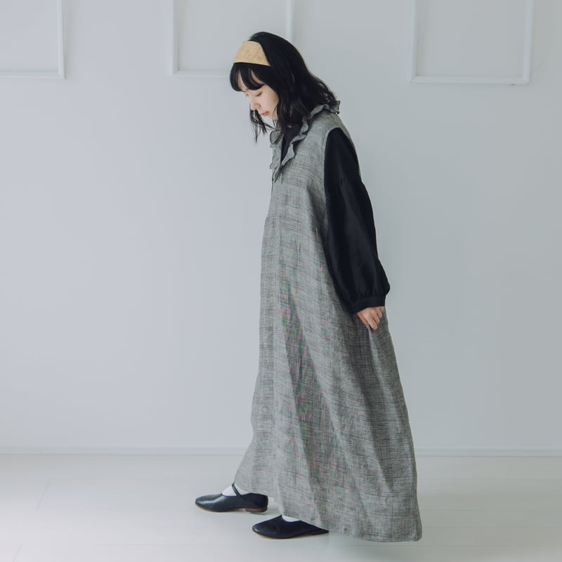 美品 バーバリー フリル ホース 刺繍 ノバチェック Aライン ワンピース 極美品】 バーバリーブルーレーベル ノバチェック ワンピース