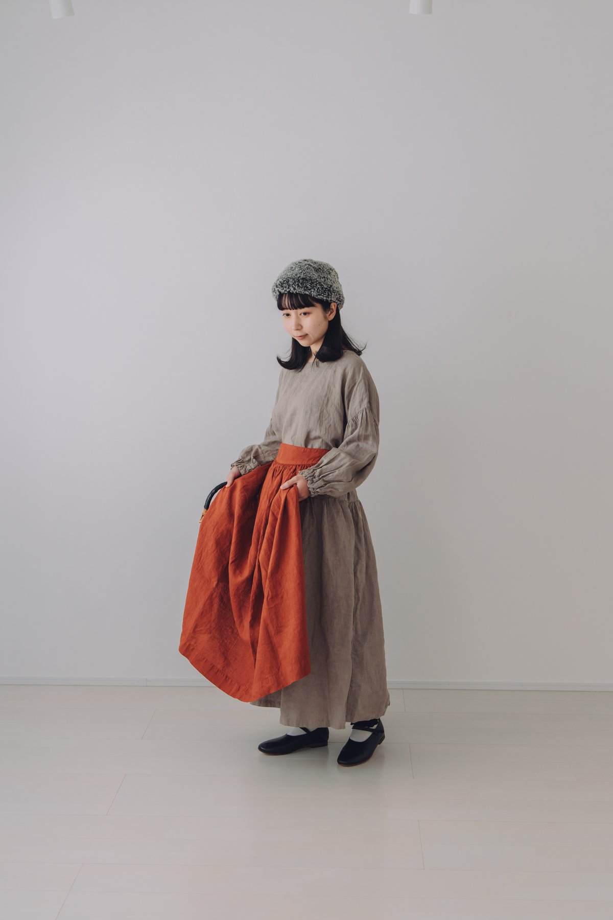 骨董品　前掛け　エプロン Kitchenwork前掛けエプロン / 手染 vintagered | Momono-hana