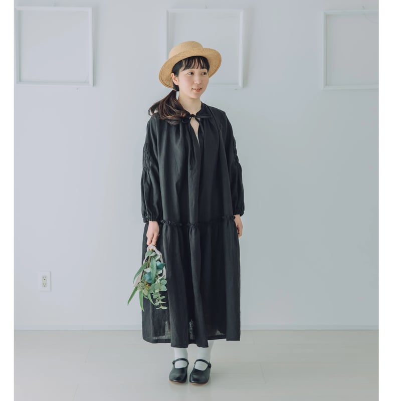 フルールワンピース / ブロード black【web価格】 | Momono-hana