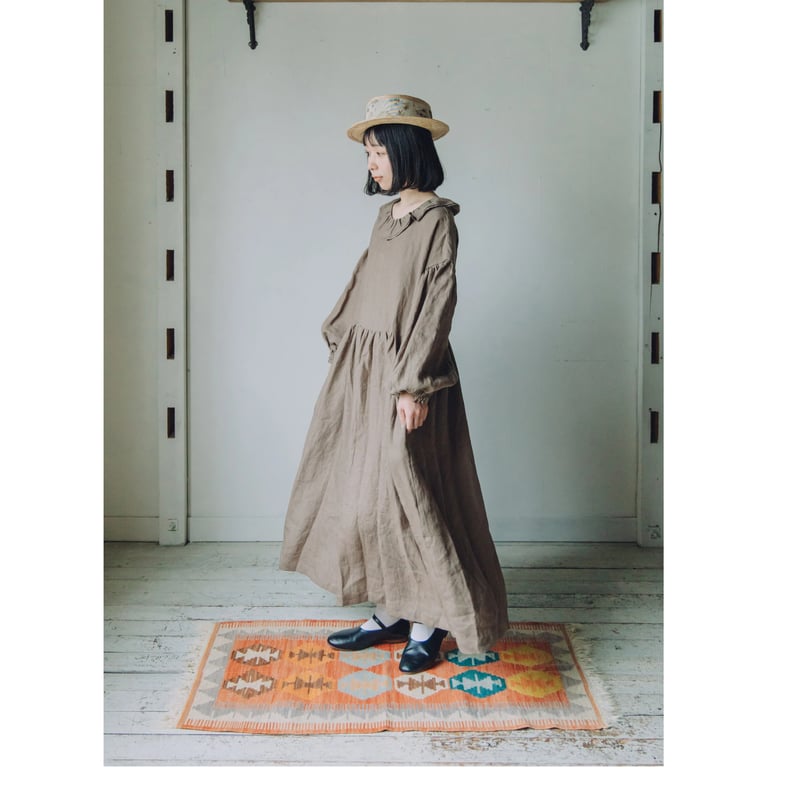 ≪ 限定数量 2/3 START ≫ バイカラー Wフリル襟のワンピース ブロード