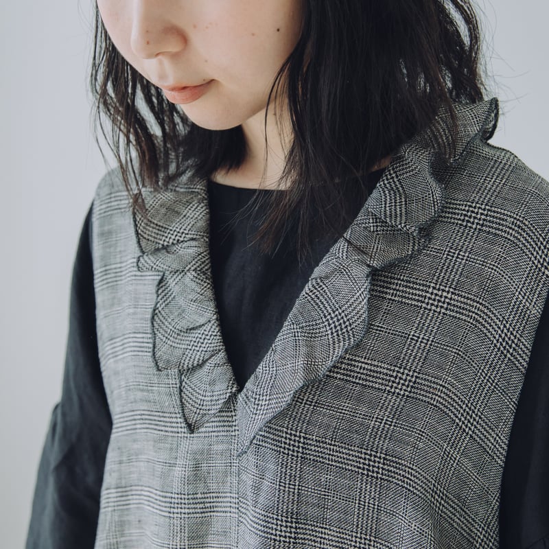 チェックコンビフリルワンピース38 ギンガムチェックフリルワンピース – PRISTINE