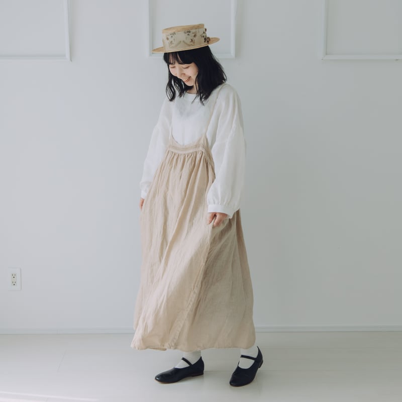 レースキャミワンピース / 手染 サンド | Momono-hana