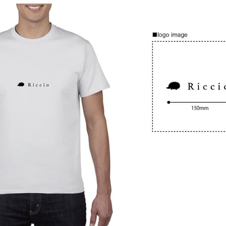 Riccio tシャツ（半袖）白