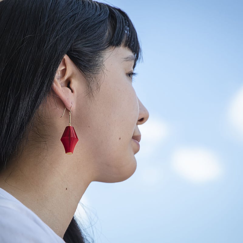I‑TR01 - THIN / RED | ikue -Jewelry Made of Pap