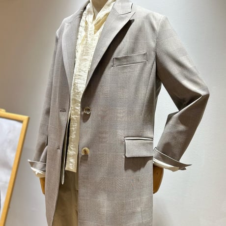 No.2306152　グレンチェックピークドラペルジャケット　Made in Japan