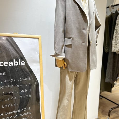No.2306152　グレンチェックピークドラペルジャケット　Made in Japan