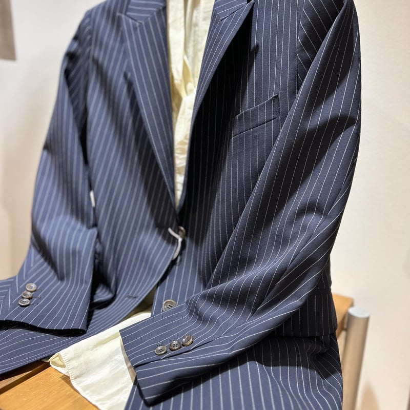 No.2306152 ストライプピークドラペルジャケット Made in Japan No.2306152 ストライプピークドラペルジャケット Made in Japan