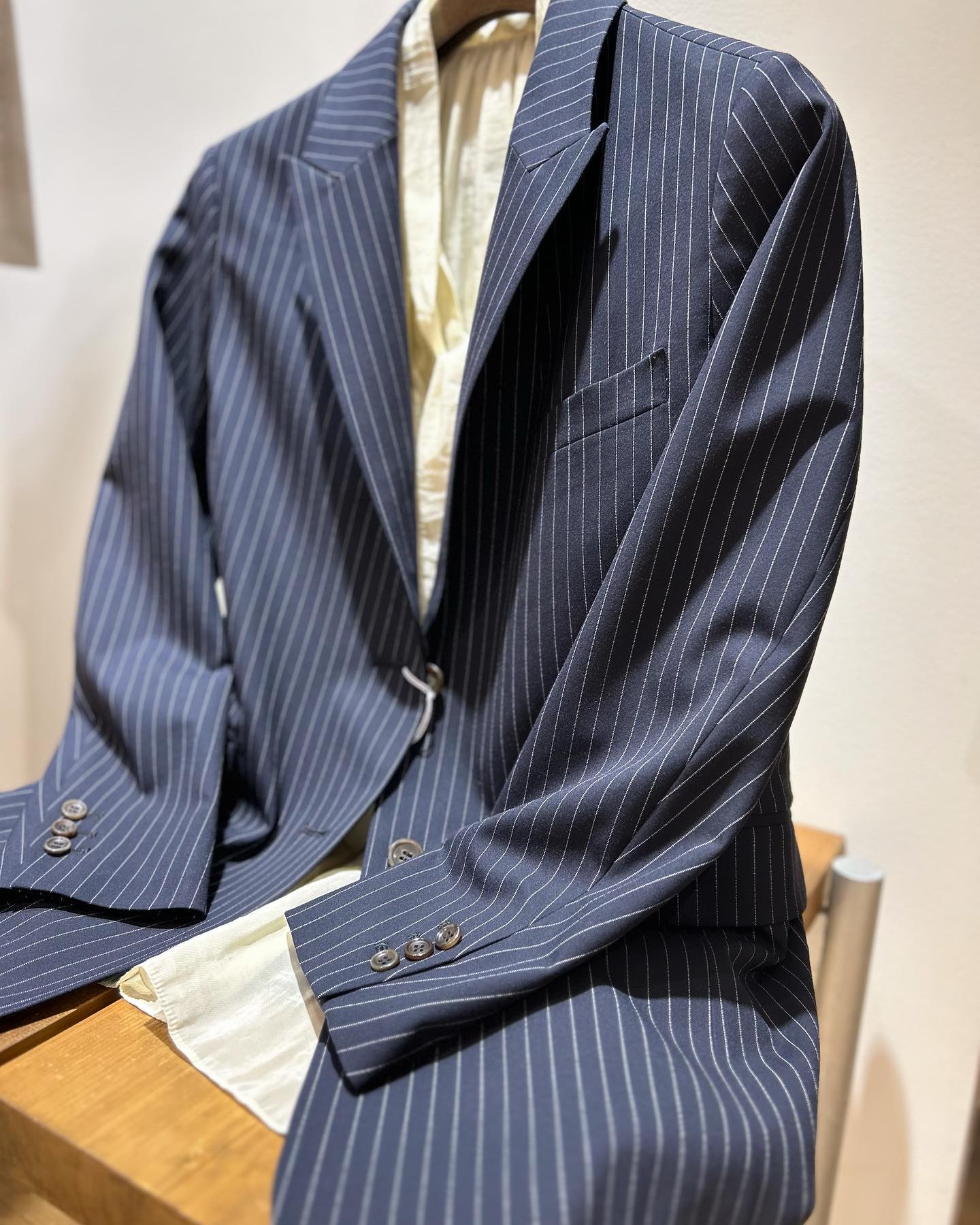 No.2306152 ストライプピークドラペルジャケット Made in Japan | Ir