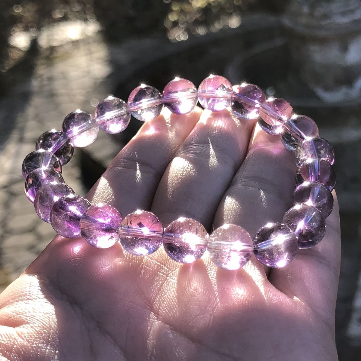 ⭐︎【天然 】カコクセナイト イン アメジスト ブレスレット バングル