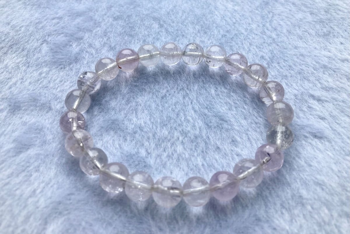 グレード高【高品質】クンツァイト シラー 美しい 天然石 ブレスレット 8mm グレード高【高品質】クンツァイト シラー 美しい 天然石 ブレスレット