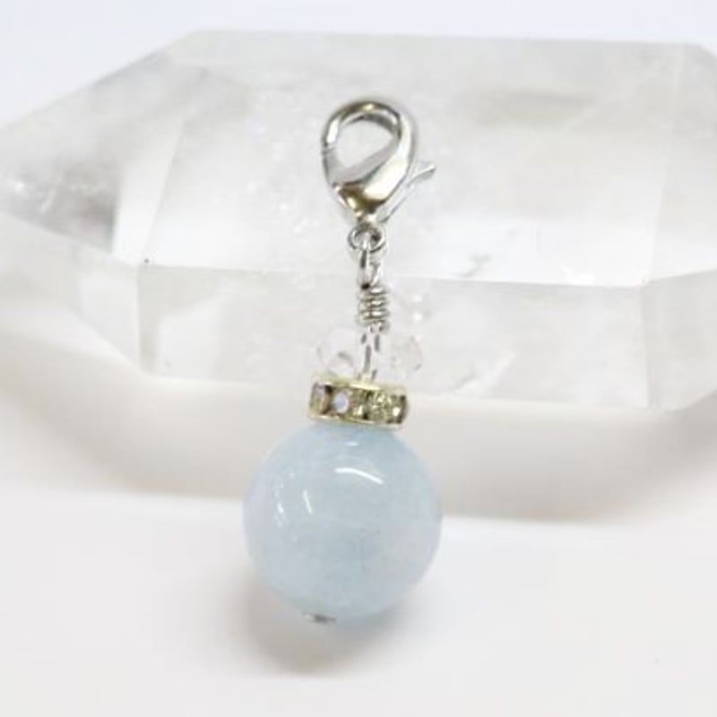 癒し・若々しさ】 アクアマリン 天然石チャーム | 那須高原 石の愉楽