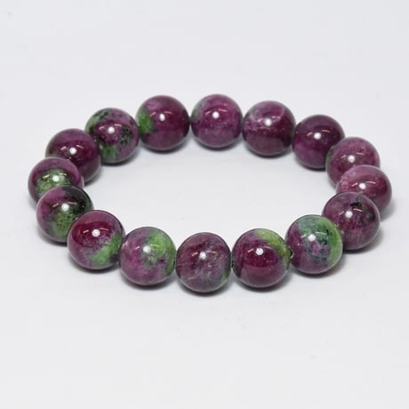 10月13日終了！天然石　ルビーインゾサイト　ビーズブレスレット ルビーインゾイサイト ブレスレット | ブレスレット | Crystals by Purely