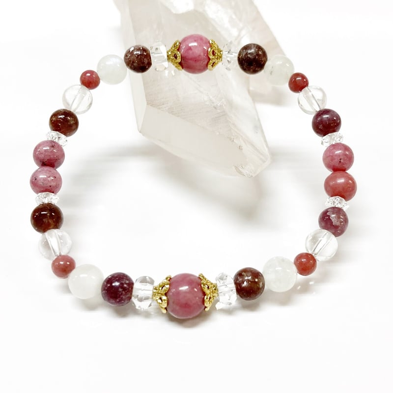 健康ブレス】 ロードナイト×レピドライト オリジナルブレスレット