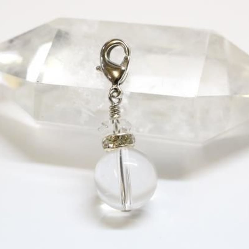 283 天然石水晶原石原石石油入水晶ネックレスチャーム