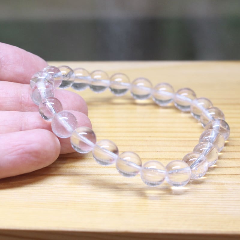 ガネーシュヒマール産】ヒマラヤ水晶 ハンドメイド8mmブレス | 那須