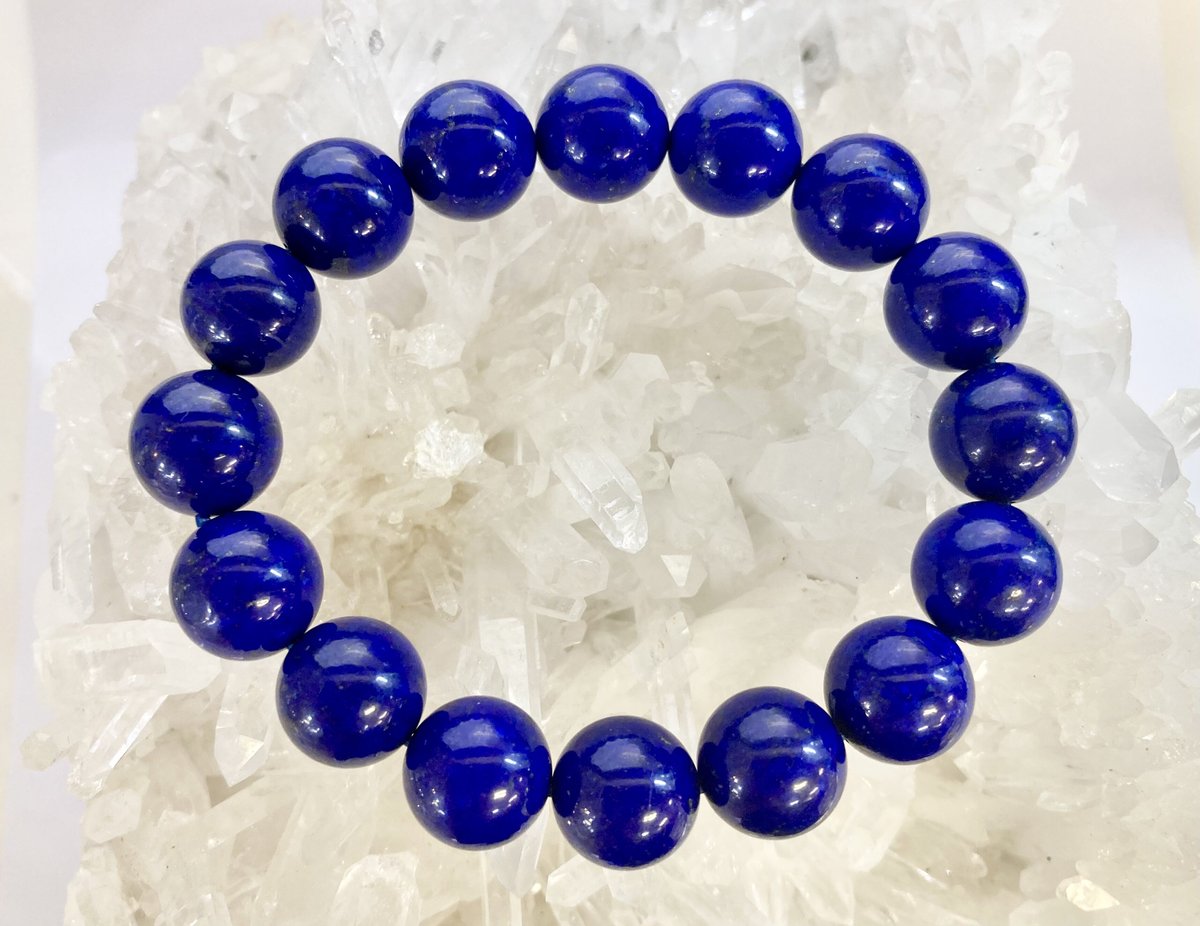 ☆ chako来福良縁宝珠⑨！瑠璃光！ロイヤルブルー　ラピスラズリ　ブレス 邪気払い・幸運】天然高発色ラピスラズリ9mm珠ブレスレット（桐