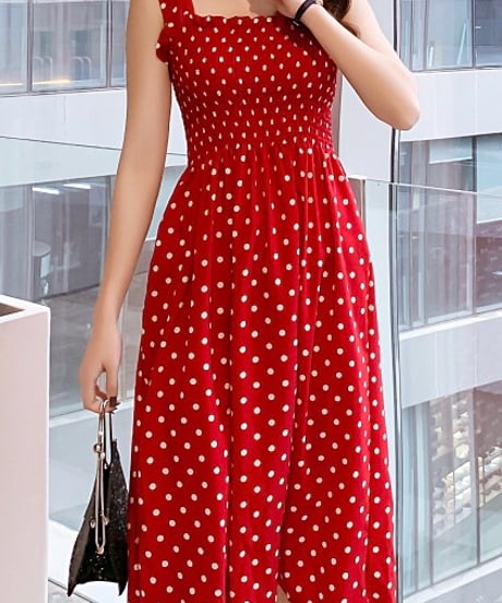 mimore length dot dress (3 colors)