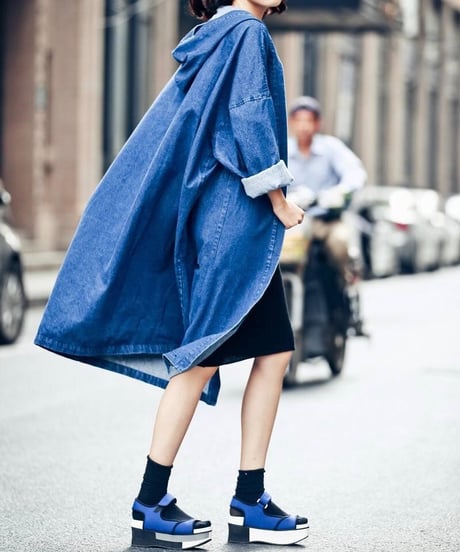 long denim coat (2 colors)