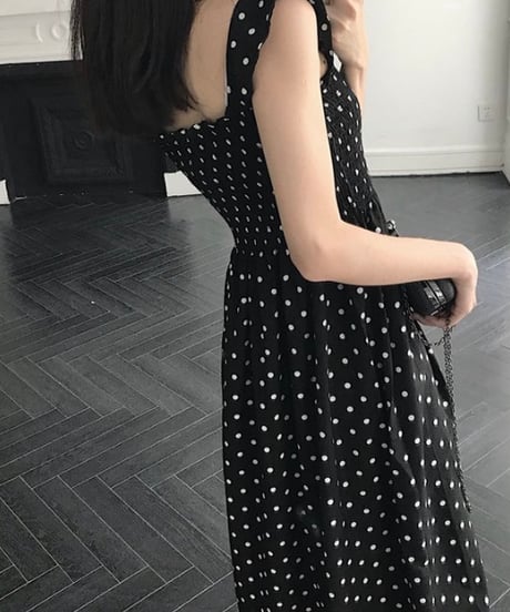 mimore length dot dress (3 colors)