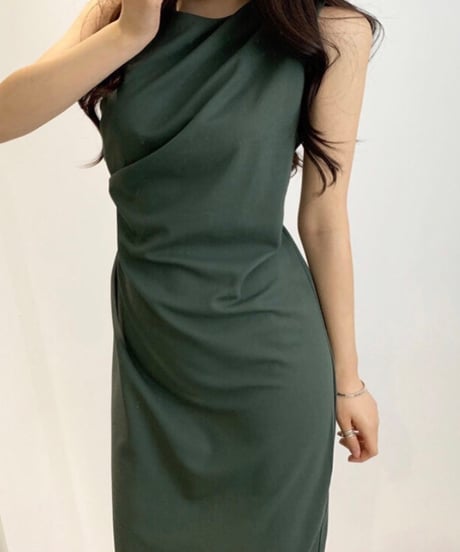 sleeveless middle length dress (3 colors)