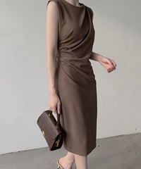 sleeveless middle length dress (3 colors)