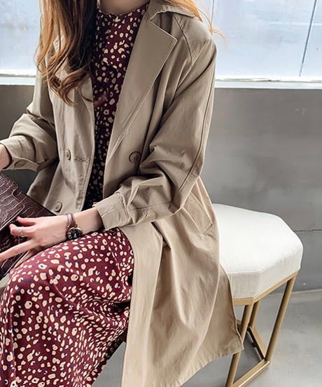 leopard pattern collared dress (3 colors)