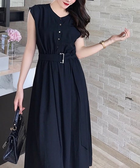 flare long dress (4 colors)