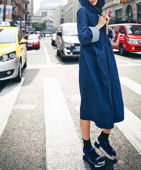 long denim coat (2 colors)
