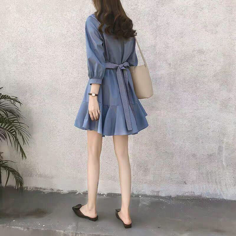 two-way flare gather dress (2 colors) | REPOACE®︎