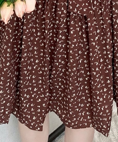 rare pattern brown dress (1 color)