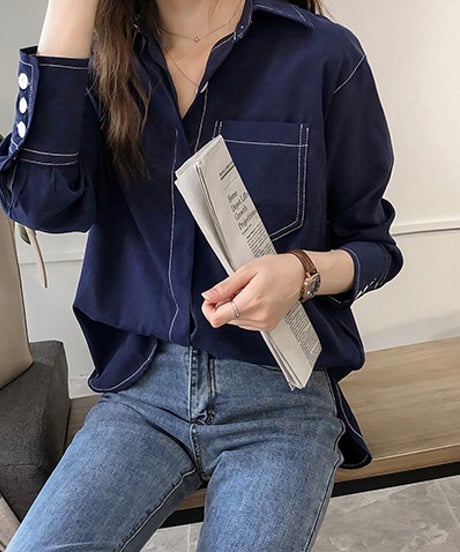 big pocket stitch shirt (3 colors)