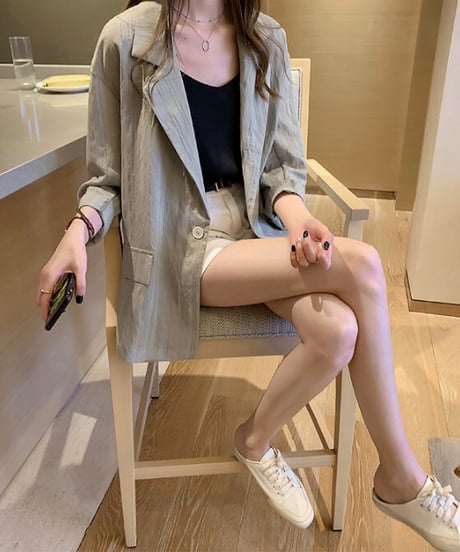 see-through striped jacket (2 colors)