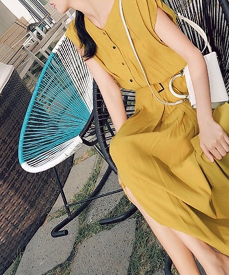 flare long dress (4 colors)