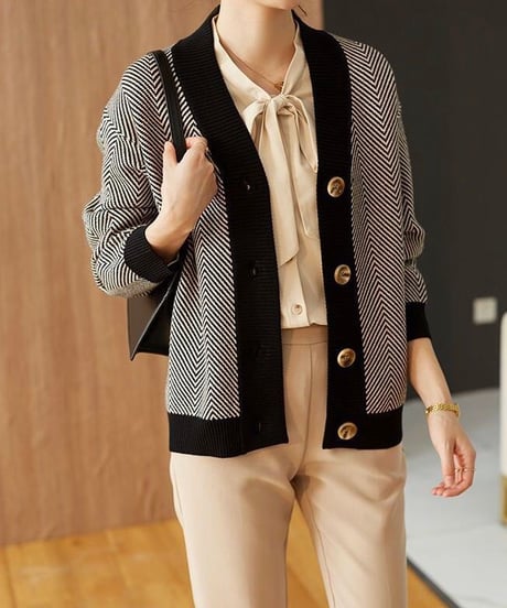 v-neck single breasted cardigan (2 colors)