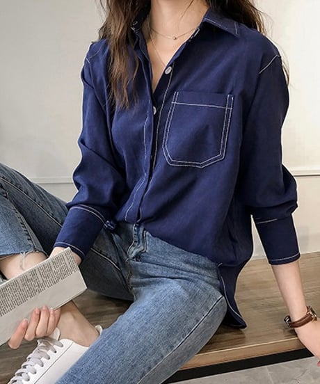 big pocket stitch shirt (3 colors)
