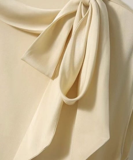 side bowtie blouse (2 colors)