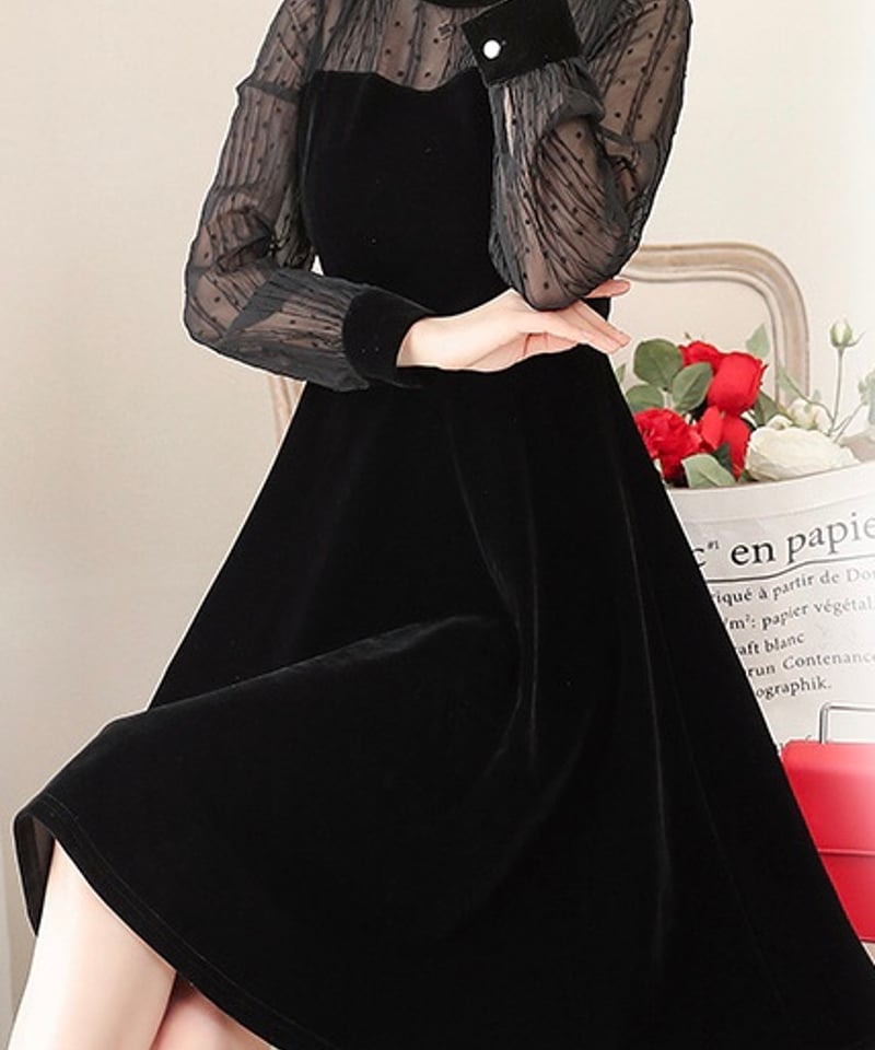 【yonchi】KUMA LACE VOLUME MINI DRESS lace mini dress (1 color) | REPOACE®︎