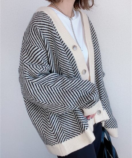 v-neck single breasted cardigan (2 colors)