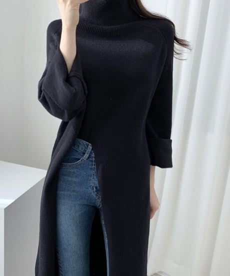 center slit knit dress (3 colors)