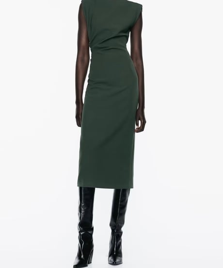 sleeveless middle length dress (3 colors)