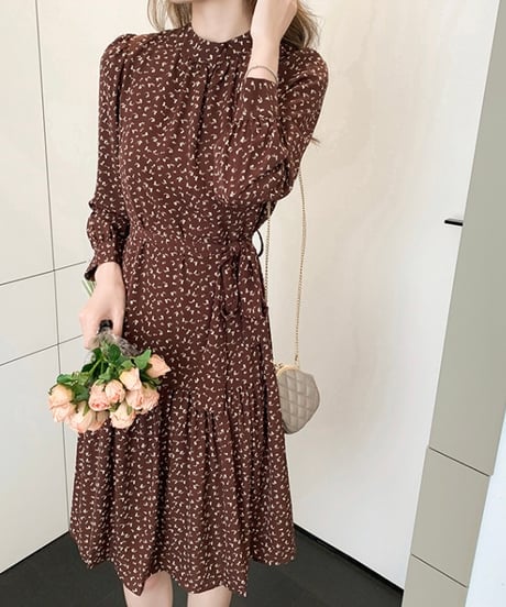 rare pattern brown dress (1 color)