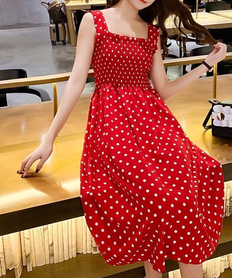 mimore length dot dress (3 colors)