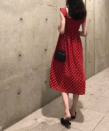 mimore length dot dress (3 colors)