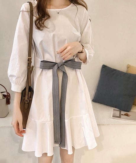 two-way flare gather dress (2 colors)