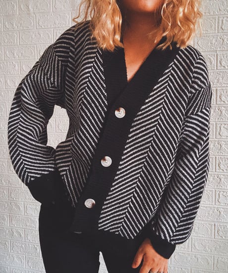 v-neck single breasted cardigan (2 colors)