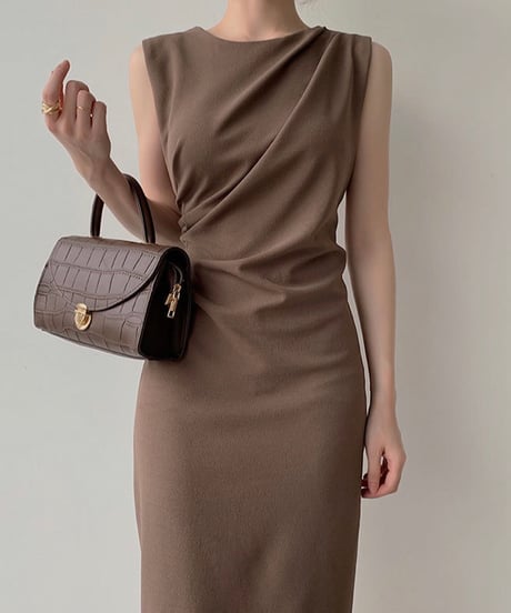 sleeveless middle length dress (3 colors)