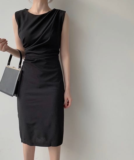 sleeveless middle length dress (3 colors)