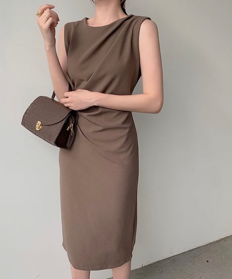 sleeveless middle length dress (3 colors)