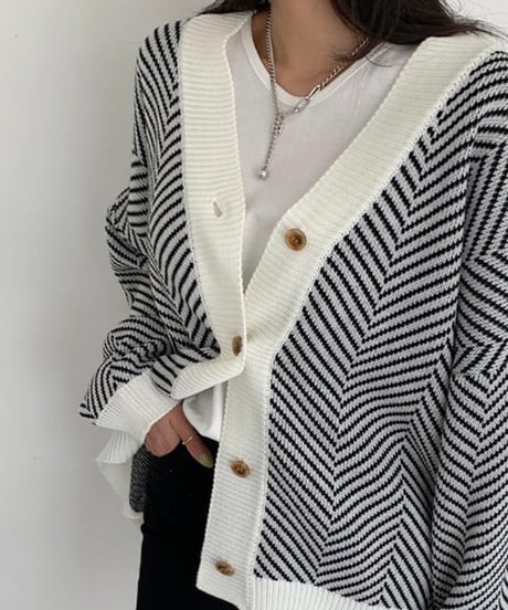 v-neck single breasted cardigan (2 colors)