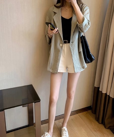 see-through striped jacket (2 colors)